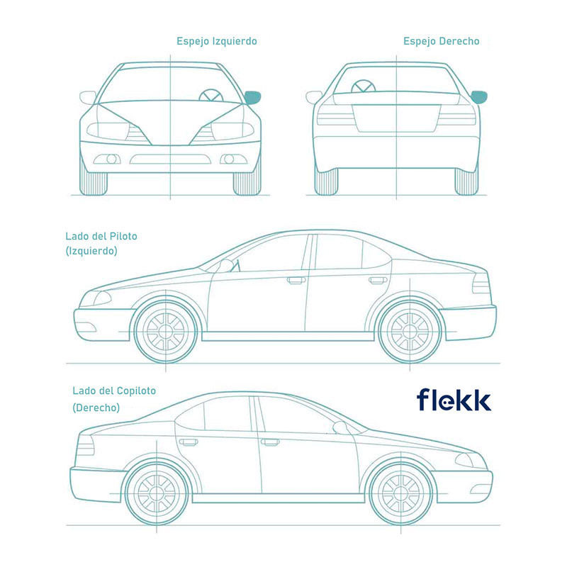 Espejos, Ford Fusion, Izquierda, 2017 al 2019