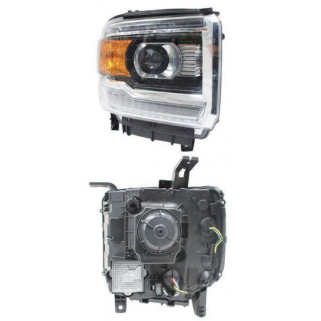 Faro gmc sierra 14-15 c/luz de dia tyc 725a der