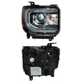 Faro gmc sierra 16-18 p/xenon fondo cromado ald203 tyc1 der