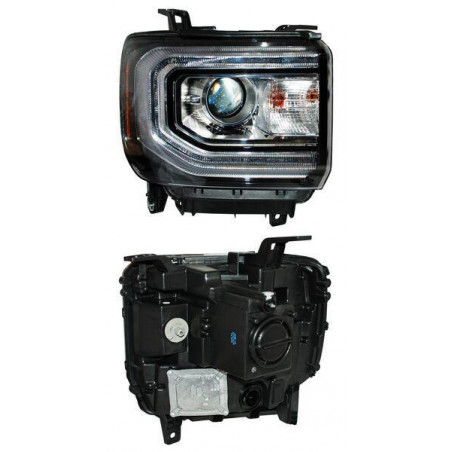 Faro gmc sierra 16-18 p/xenon fondo cromado ald203 tyc1 der