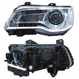 Faro chrysler 300 15-16 fondo cromado tyc izq