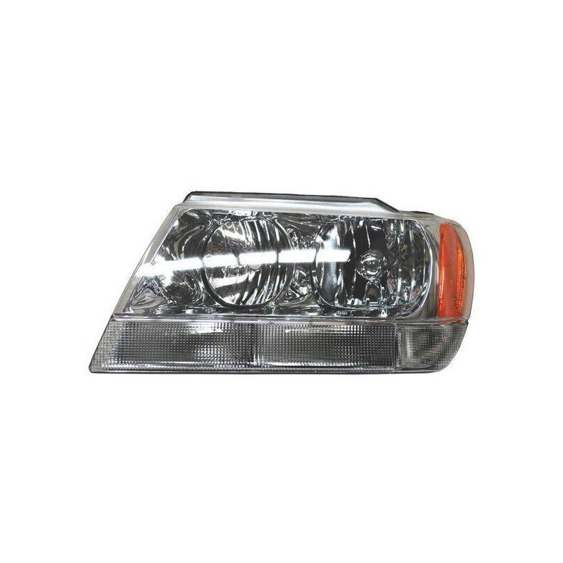 Faro grand cherokee 99-04 fondo cromado cuarto bco tyc izq