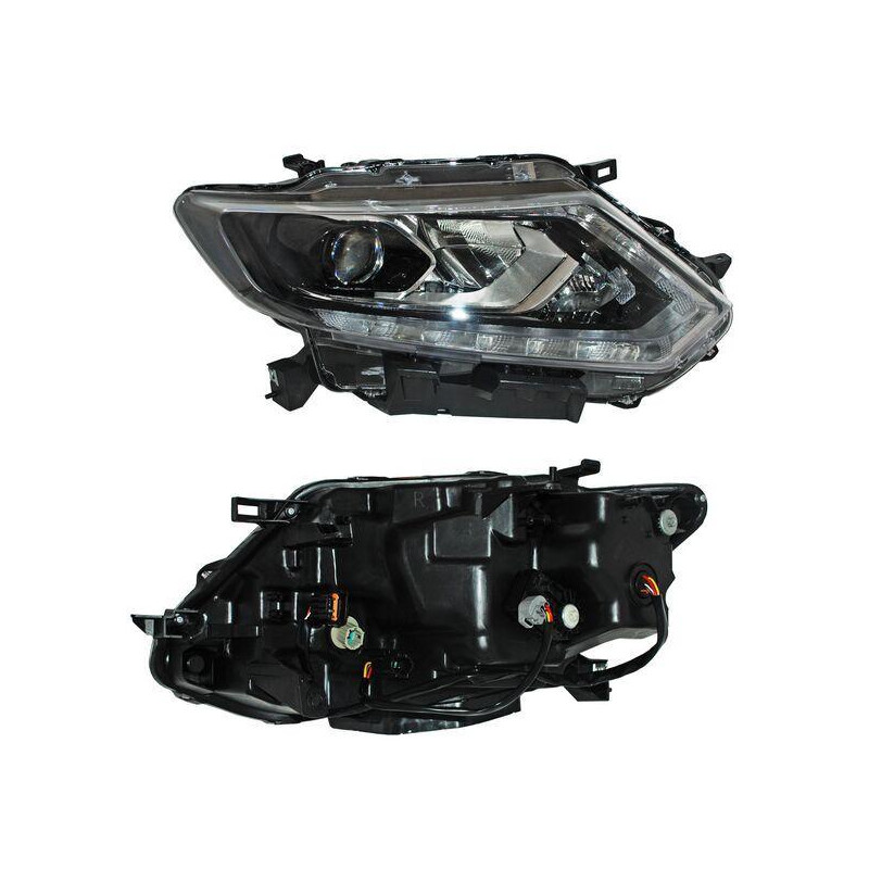 Faro xtrail 15-17 elect c/motor leds c/lupa tyc1 der