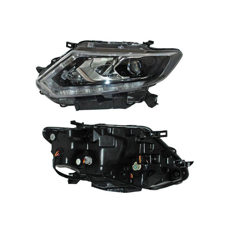 Faro xtrail 15-17 elect c/motor leds c/lupa tyc1 izq