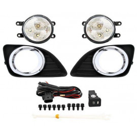 Faro niebla camry 10-11 leds c/parrilla jgo ***1