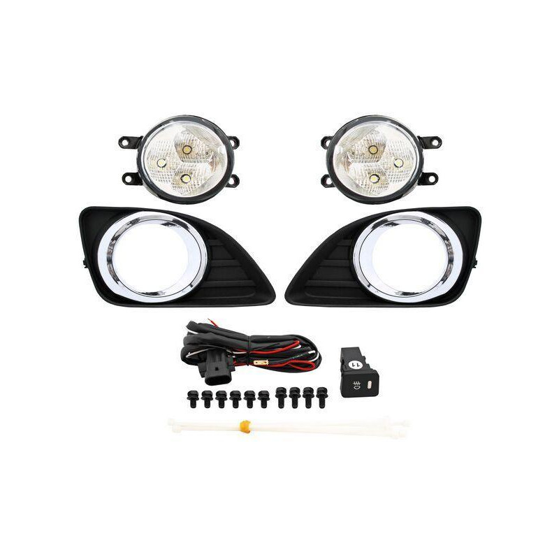 Faro niebla camry 10-11 leds c/parrilla jgo ***1