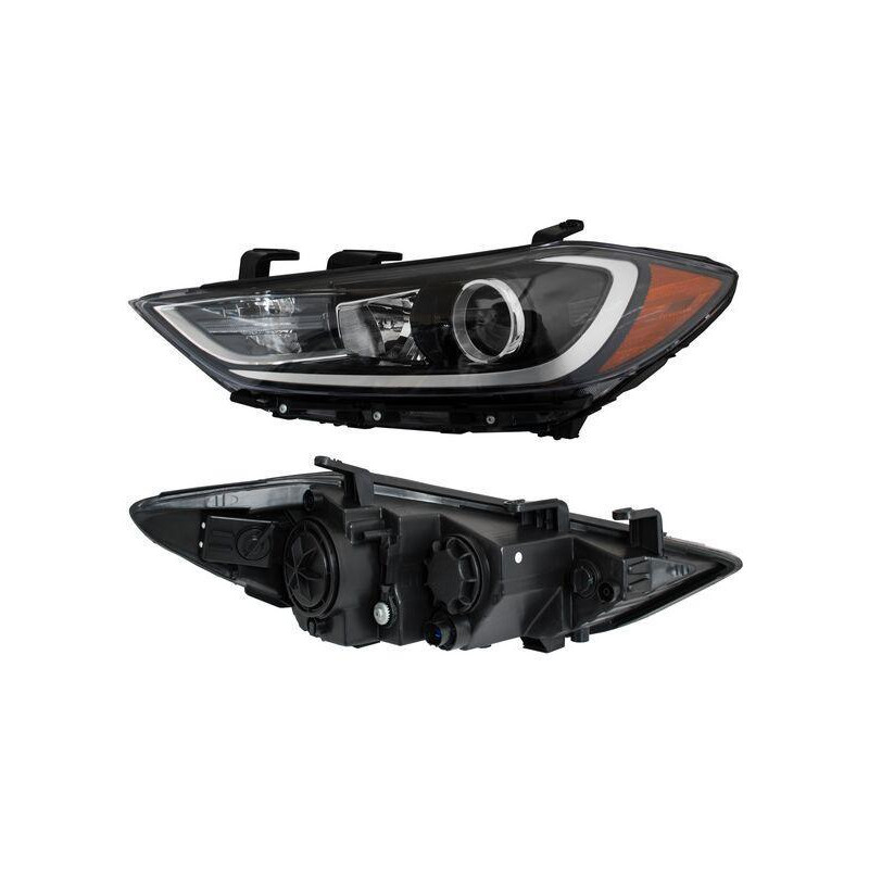 Faro elantra 17-18 p/xenon tyc izq