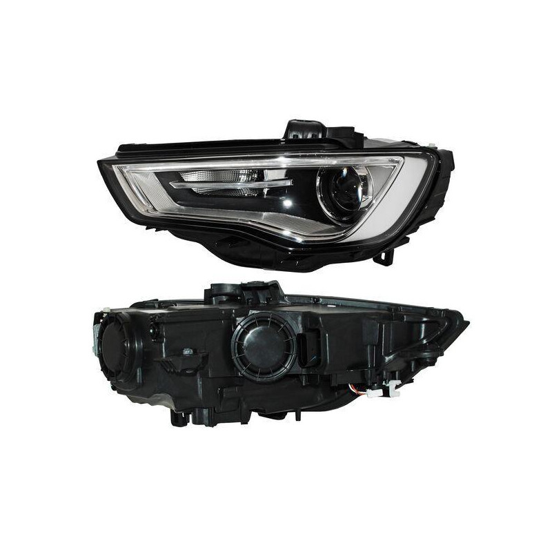 Faro audi a3 13-16 elect c/motor leds tyc izq