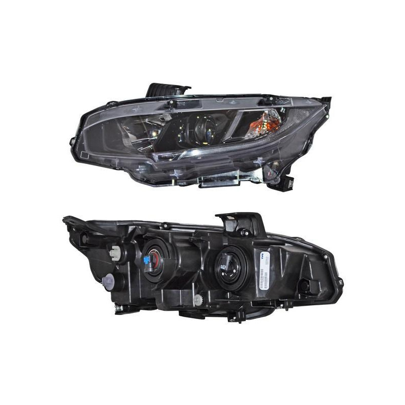 Faros, Honda Civic, Izquierda, 2019 al 2020