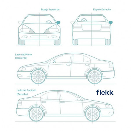 Espejo lateral, Ford Ford pick up, Izquierda, 2015 al 2017