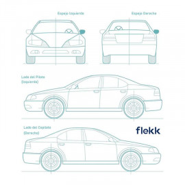 Espejo lateral, Ford Fusion, Derecha, 2013 al 2016