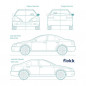 Guía de Defensa Trasera Interior Izquierda Volkswagen Passat 2006 2007 2008 2009 2010 2011